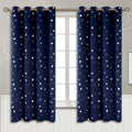 Kids Curtains for Nursery Star and Moon Blackout Drapes - 63 in