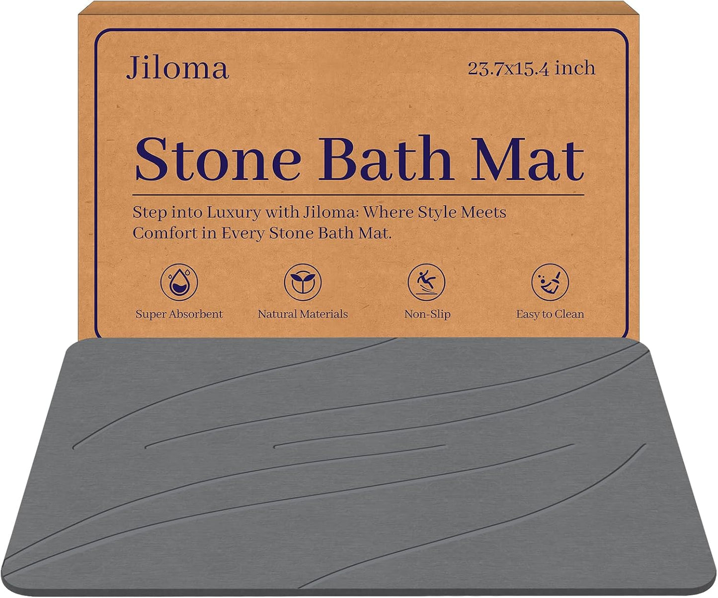 Diatomaceous Earth Bath Mat Non-Slip Quick Drying Stone Mat