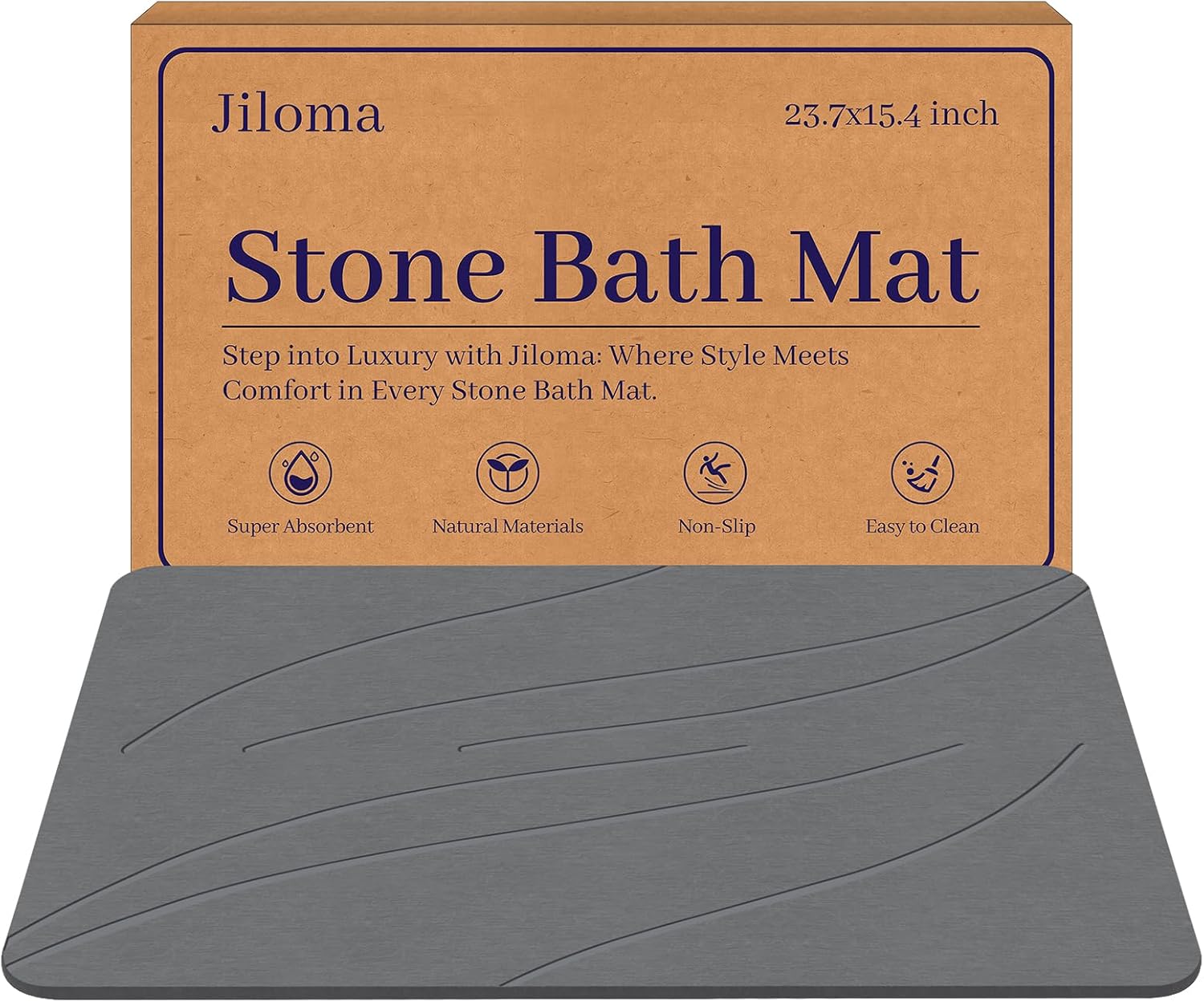 Diatomaceous Earth Bath Mat Non-Slip Quick Drying Stone Mat