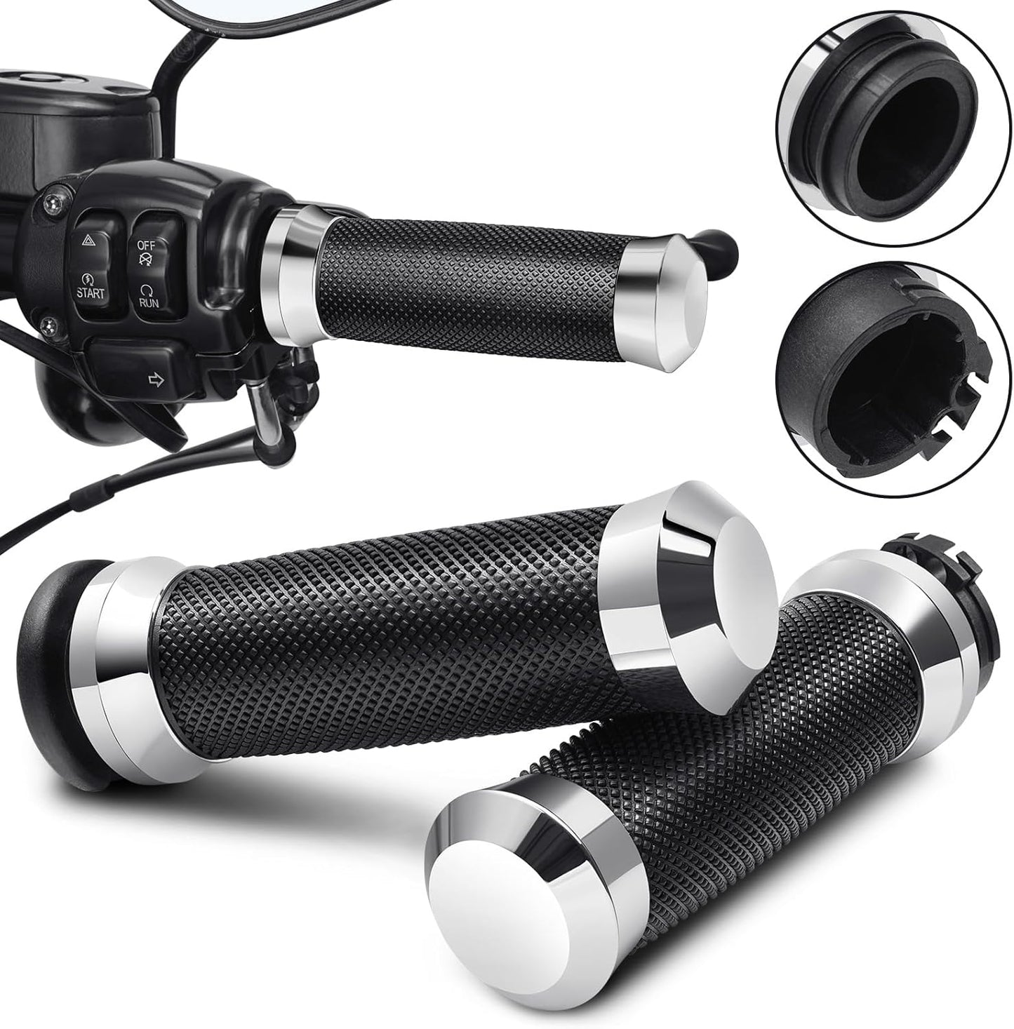 Motorcycle Hand Grips for Harley Models - Precision Fit & Comfort
