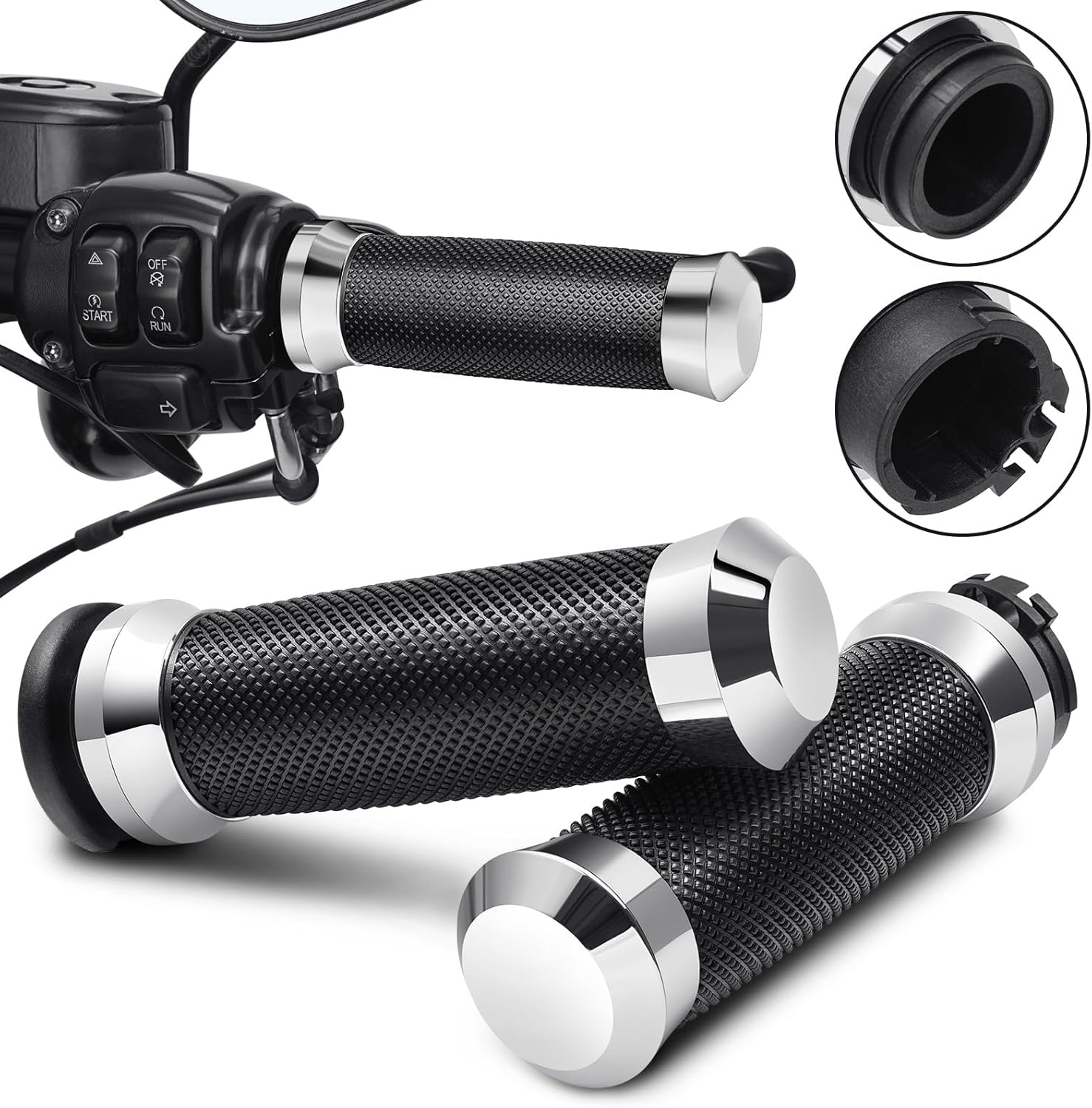 Motorcycle Hand Grips for Harley Models - Precision Fit & Comfort