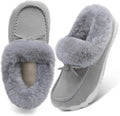 Womens Moccasin Snow Boots Ankle Boots - Cozy Faux Fur Lined