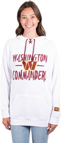 Women's NFL Tie Neck Hoodie Sweatshirt - Super Soft Stadium Wear