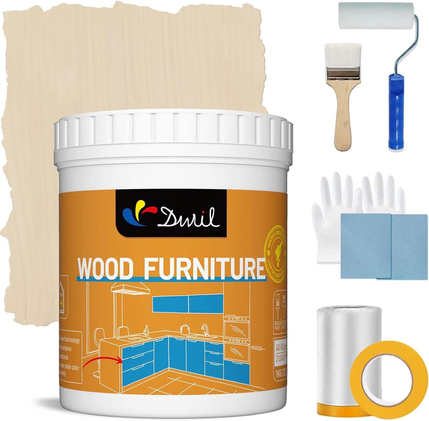 DWIL Acrylic Wood Paint for Furniture - Non-Toxic & Eco-Friendly