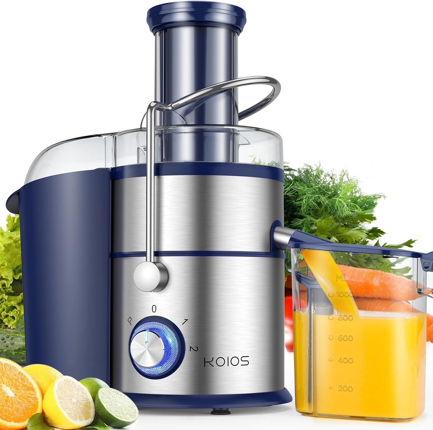 1300W KOIOS Centrifugal Juicer for High Juice Yield