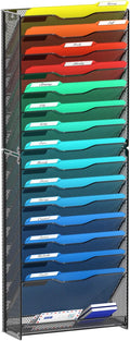 samstar 16 Tier Wall File Organizer - Space Saving Wall Mount File