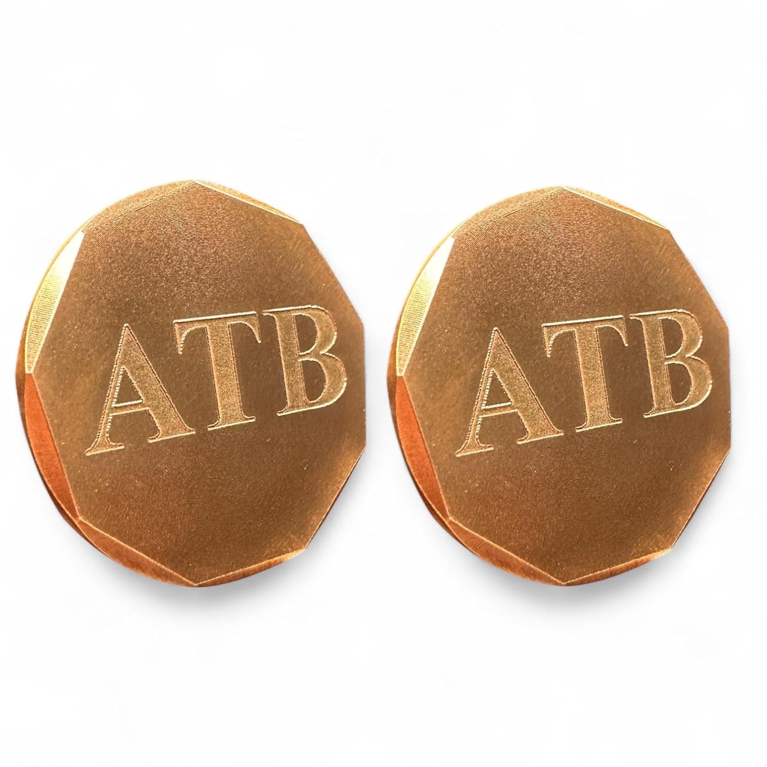 Custom Golf Ball Markers - Brass & Copper Set - Unique Men's Golf Gifts