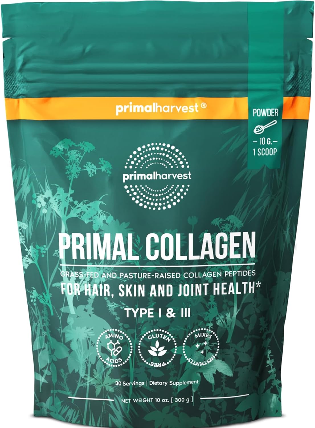 Primal Harvest Collagen Powder for Healthy Hair, Skin, Nails
