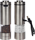 USB-C Electric Salt and Pepper Grinder Set - Fast Charge, LED Light