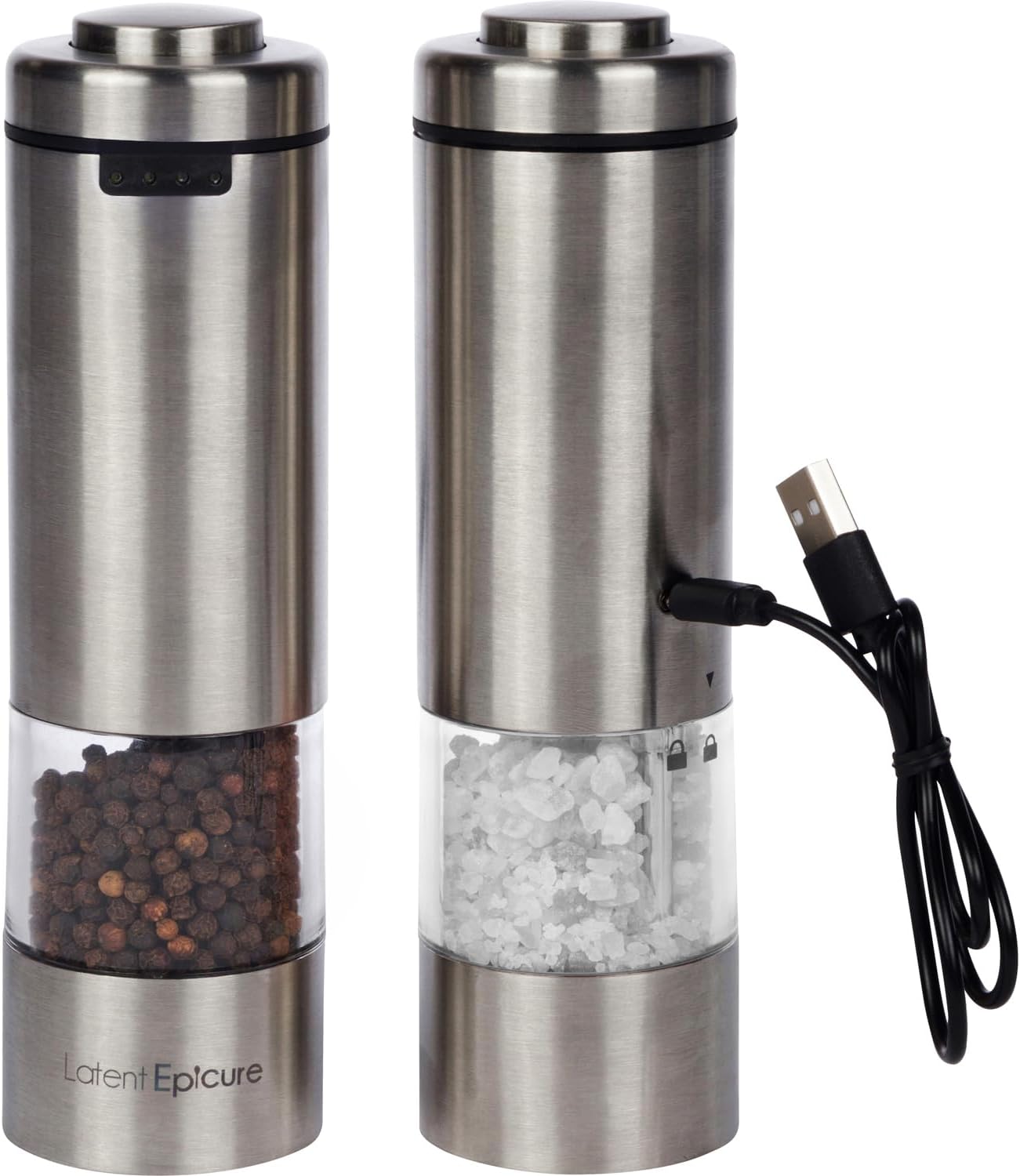 USB-C Electric Salt and Pepper Grinder Set for Effortless Seasoning