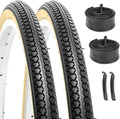 Hycline 26X1 3/8 Bike Tire Set: Durable Folding Tires for Commuters
