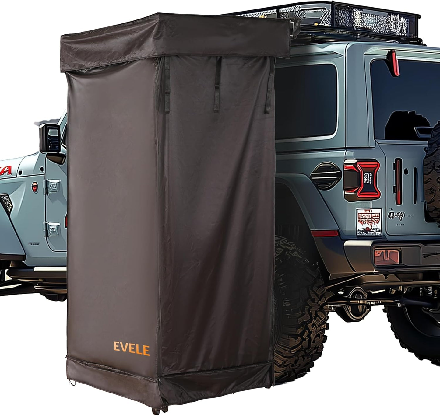 Portable Privacy Shelter for Overland Vehicle: EVELE