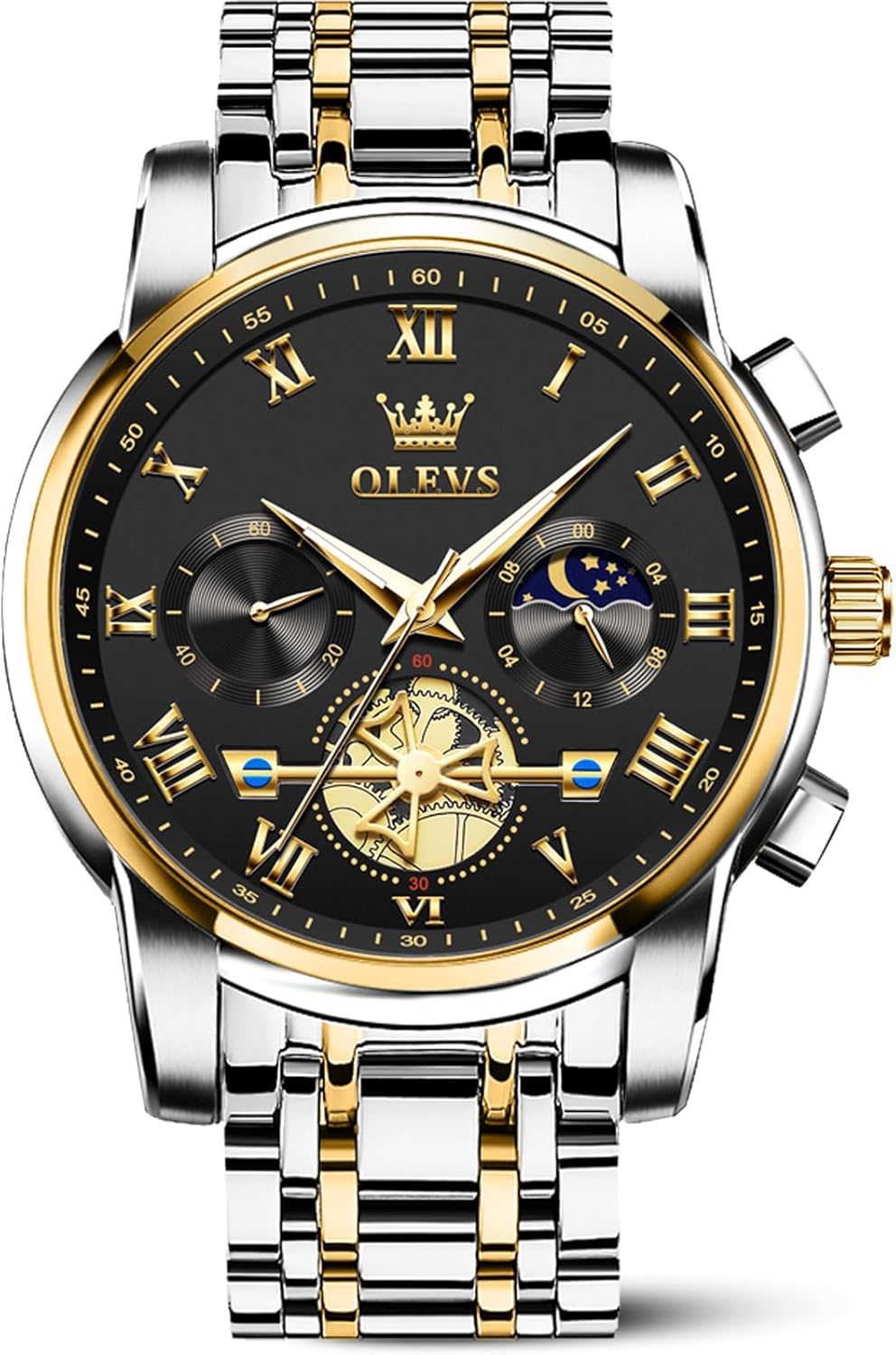 SHICHENG OLEVS Men's Day Date Business Watch - Luminous Flywheel Design