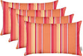 Sunbrella Lumbar Throw Pillows Set of 4 - Water & Fade-Resistant