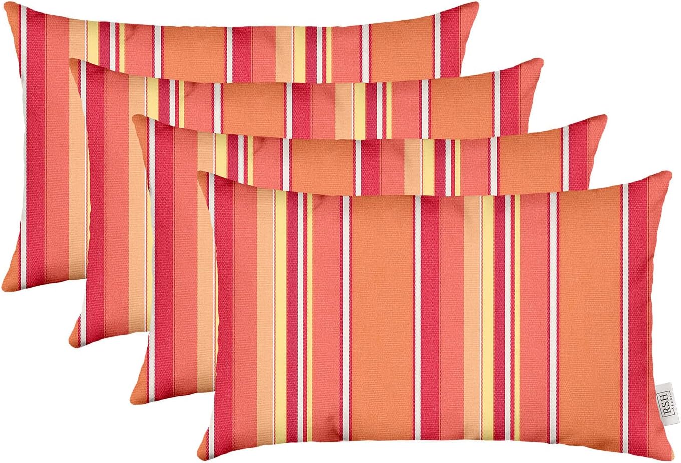 Sunbrella Lumbar Throw Pillows Set of 4 for Outdoor Comfort