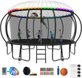 8-16 ft 2025 Upgraded Trampoline with Enclosure - Heavy Duty Outdoor