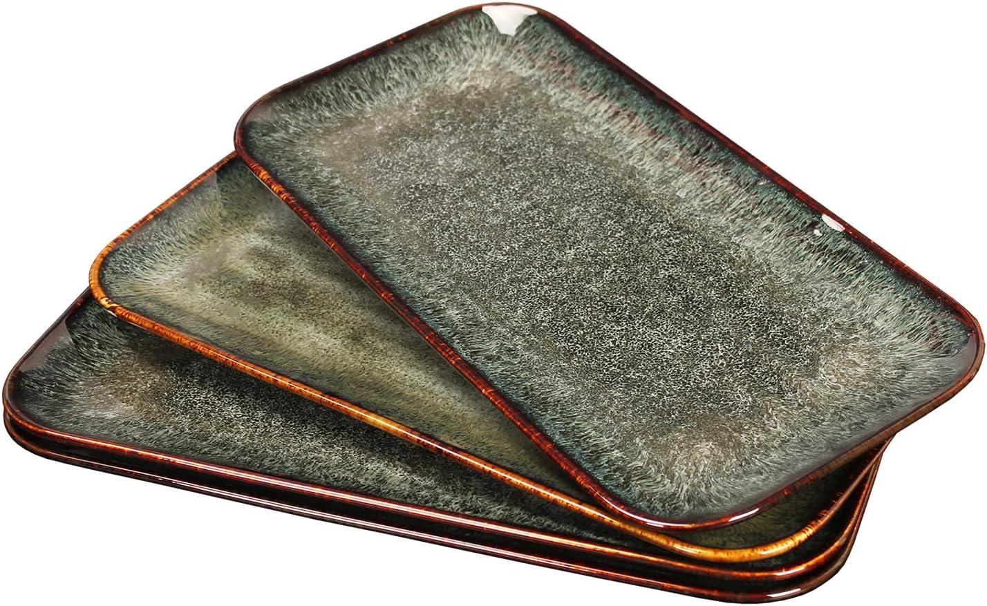 Ceramic Serving Dinner Plate Set, 4-Piece for Main Meals