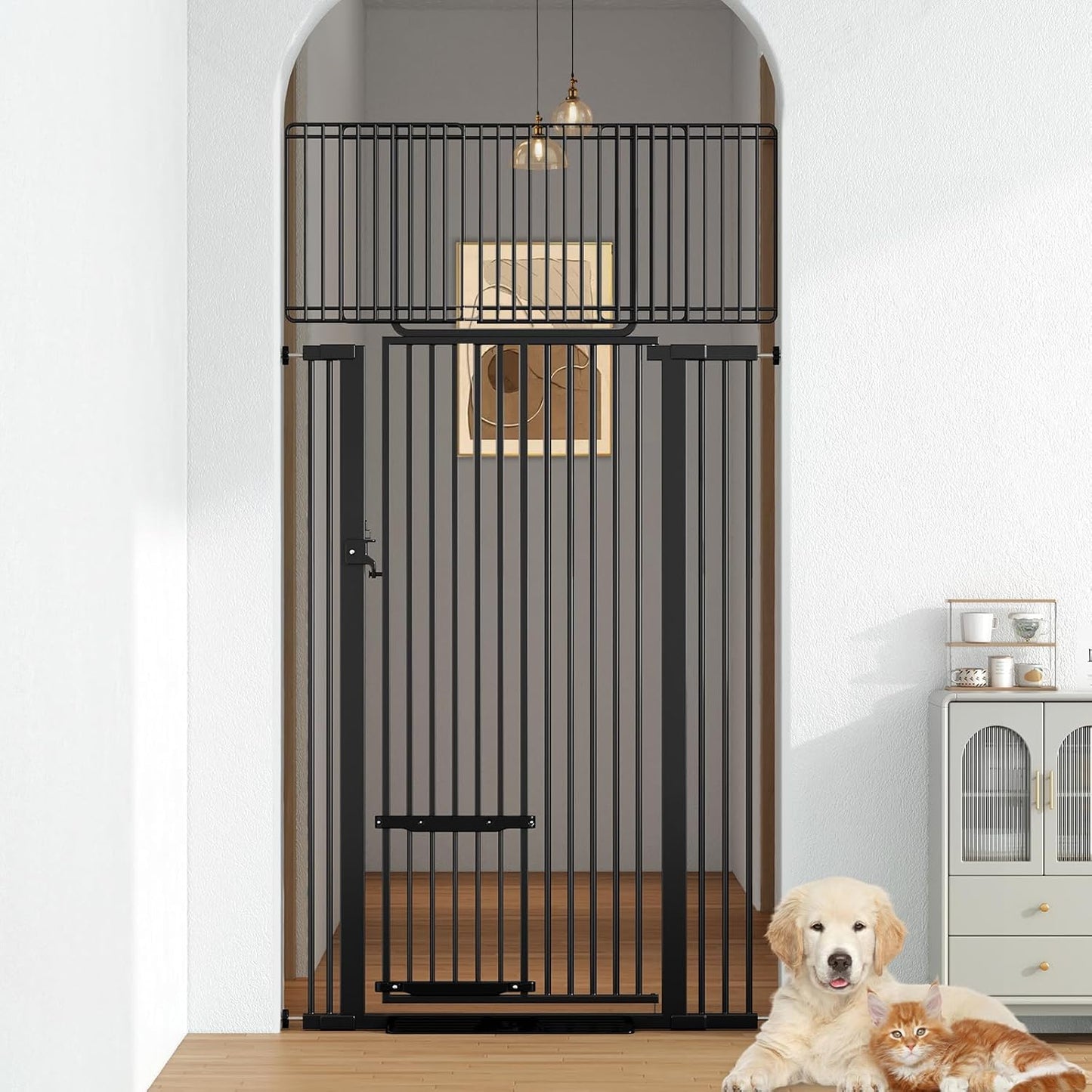 Extra Tall Cat Gate for Doorway - 72 in High Pet Safety Gate