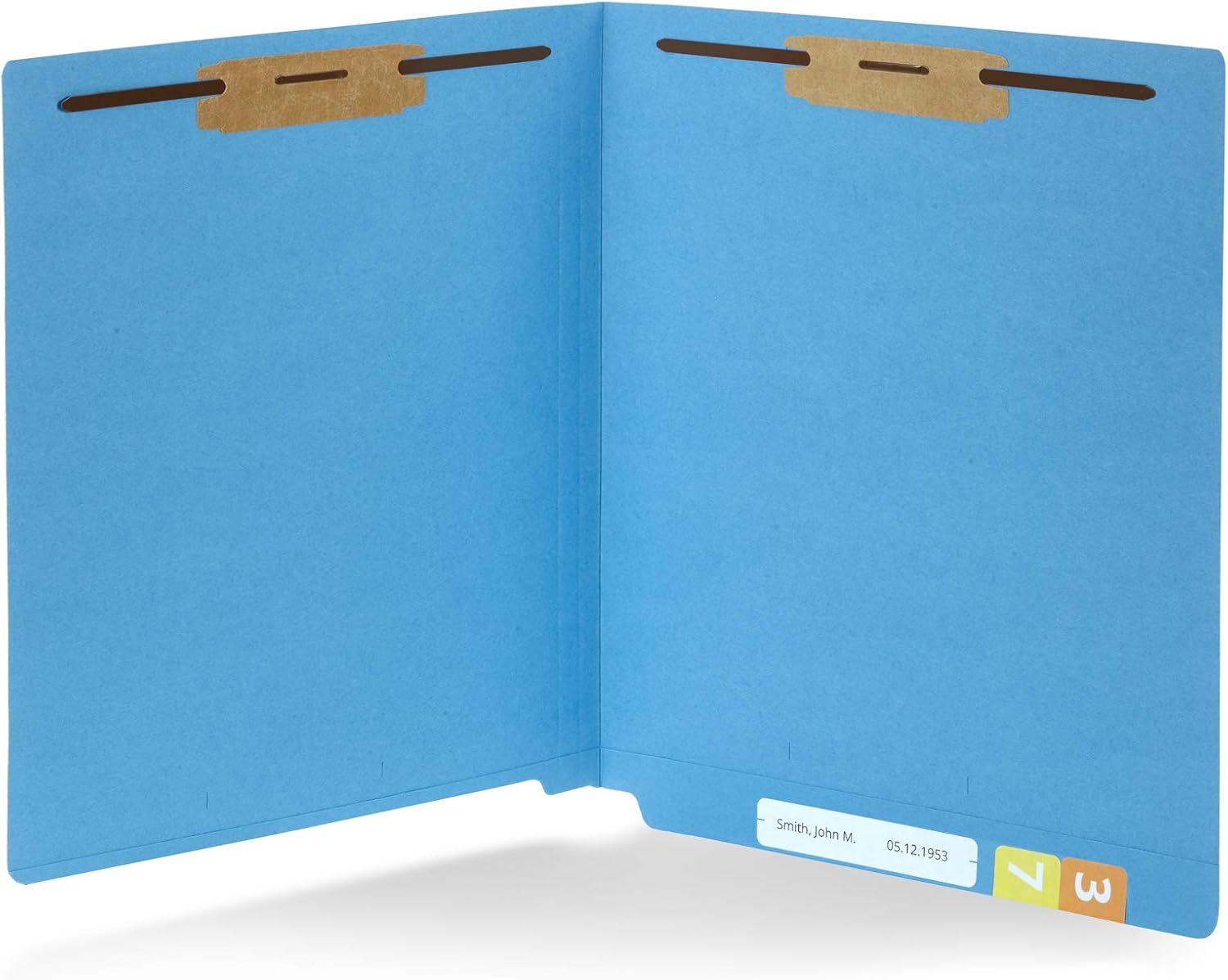 Durable Blue End Tab Fastener File Folders for Organizing Files