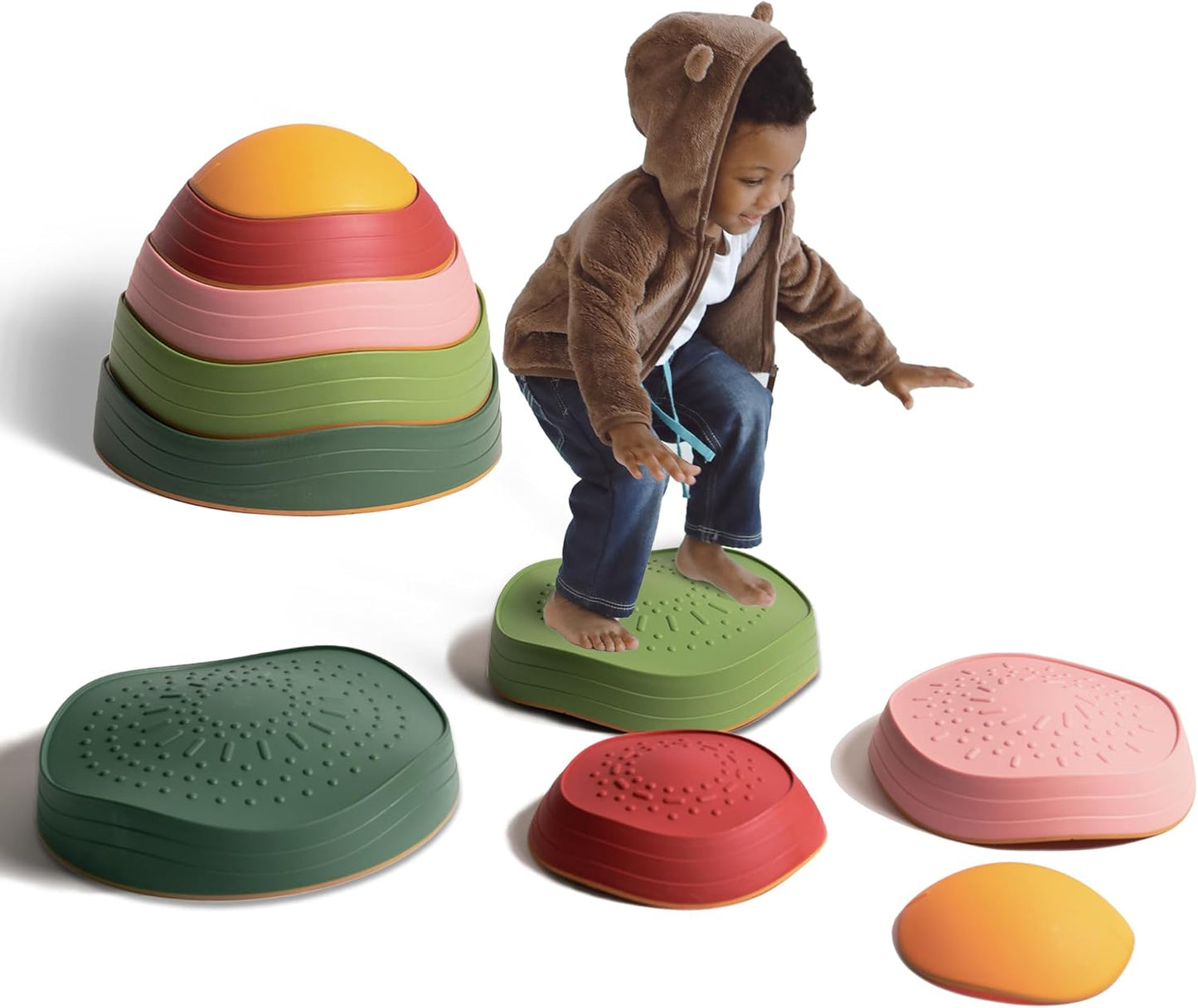 Makarci Balance Stepping Stones for Kids - Non-Slip Fun