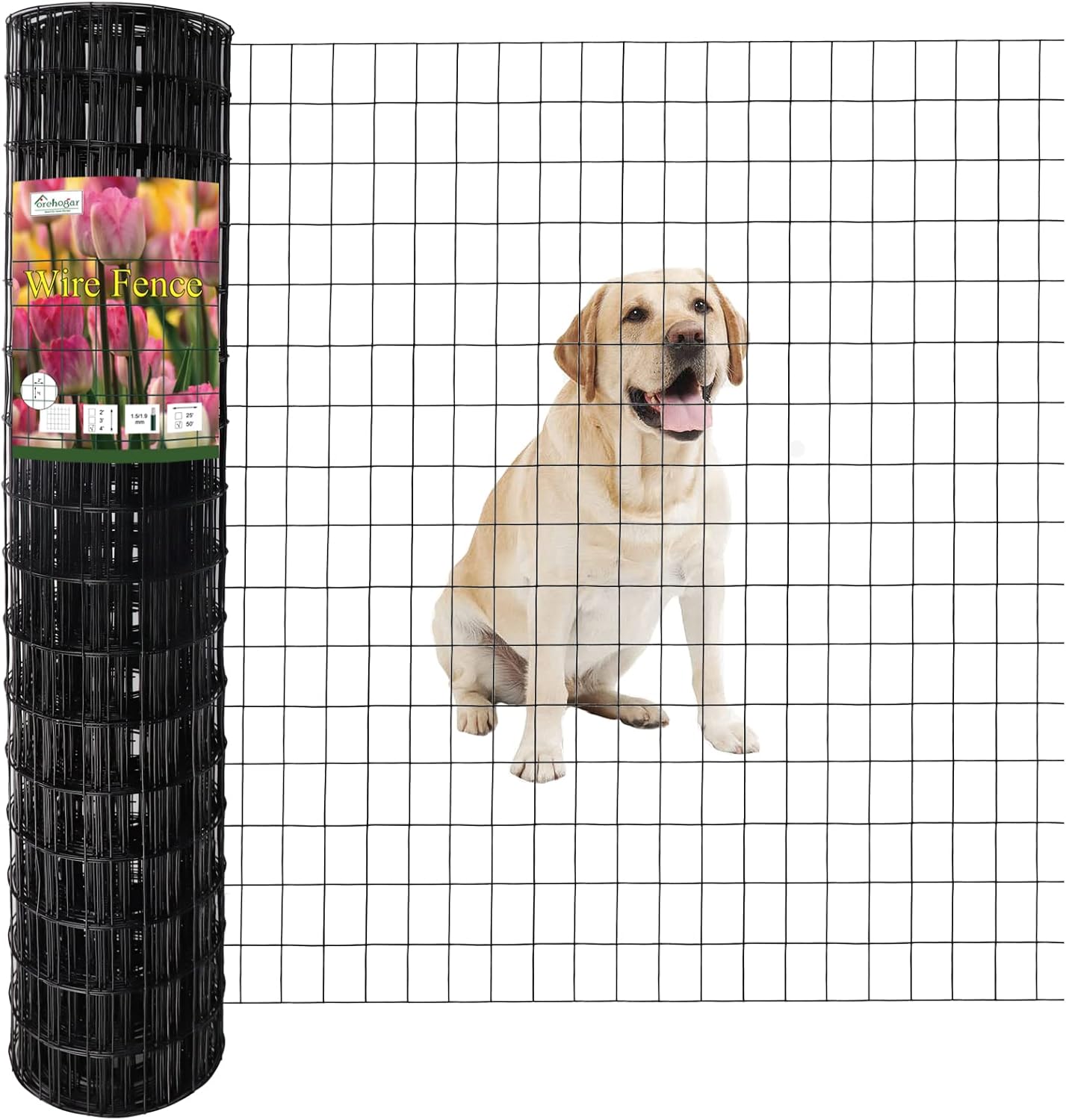Black PVC Coated Welded Wire Fence for Garden and Yard Use