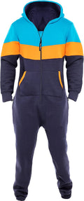 Skylinewears Mens Jumpsuit Non Footed Pajama One Piece with Hood WARM