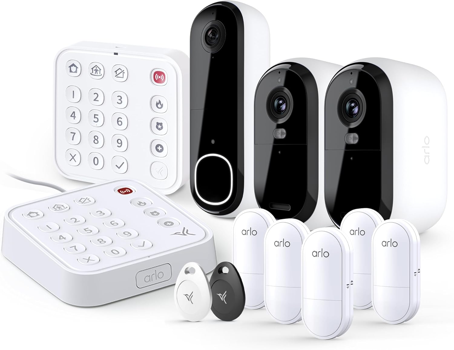 Arlo Home Security System with 2K Cameras and Sensors Bundle