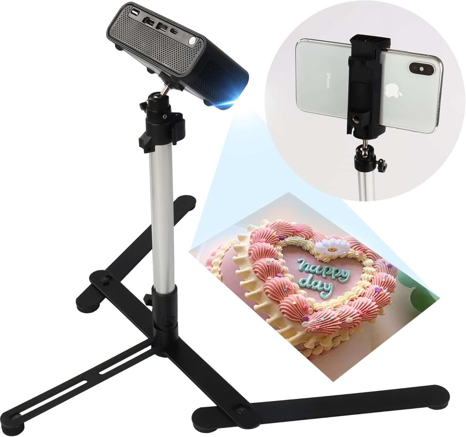 AMOOWA Overhead Tripod: Versatile Support & 360 Rotation