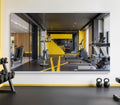 Home Gym Mirror 55x30 in Frameless Tempered Glass - Clear Full Body