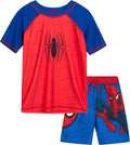 Marvel Boys Rash Guard Set - Spiderman 2-Piece UPF50+ Swim Set