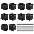 6x6 Post Base 10 Pcs - Heavy Duty Black Post Anchor Brackets