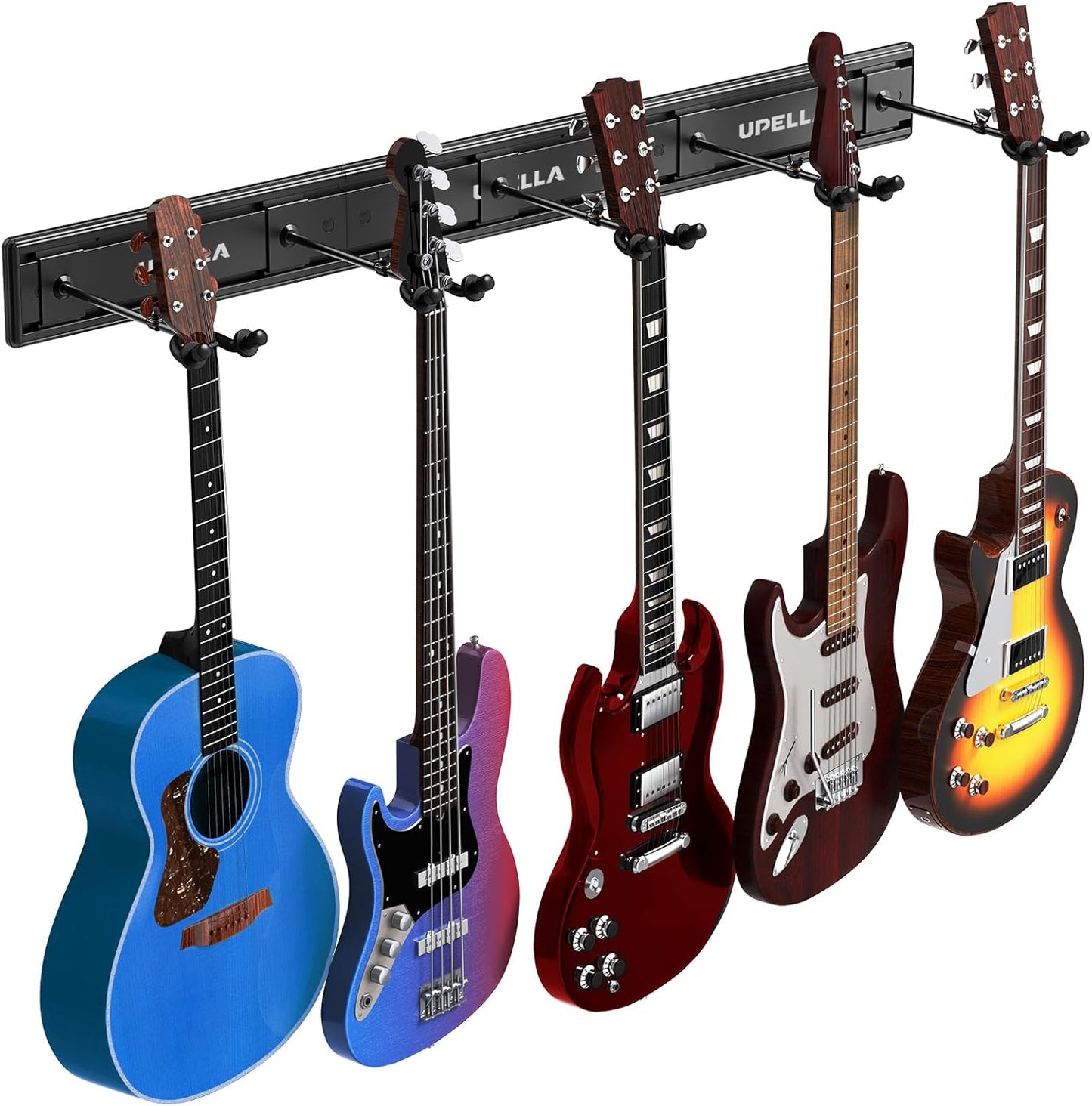 UPELLA Premium Guitar Wall Mount for 5 Instruments