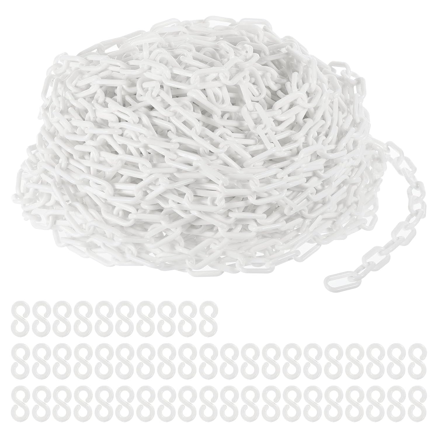 Durable 200 Ft Plastic Chain Links for Crowd Control and Barriers