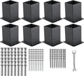 4x4 Post Base 8 Pcs (Inner Size 3.6x3.6) - Heavy Duty Deck & Pergola