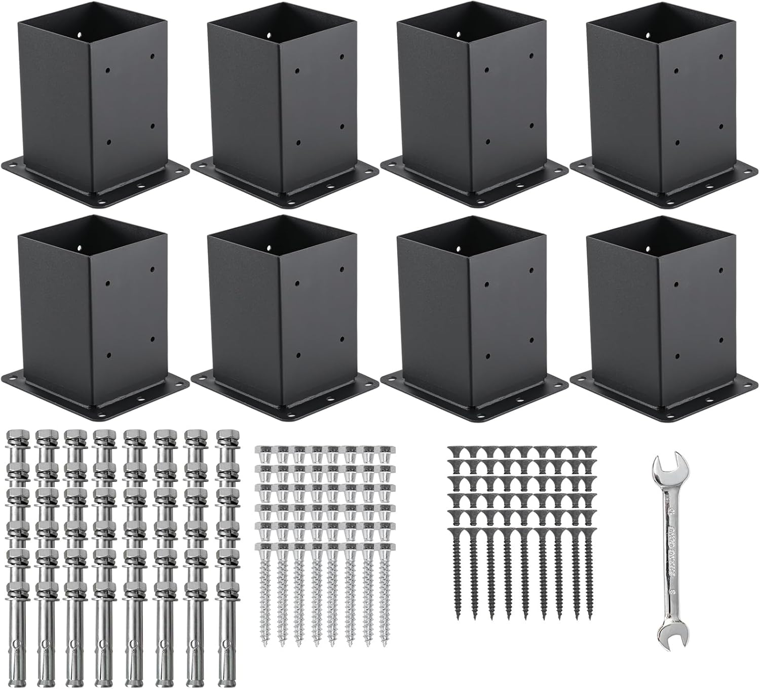 4x4 Post Base Anchors - Heavy Duty Steel Brackets for Decks