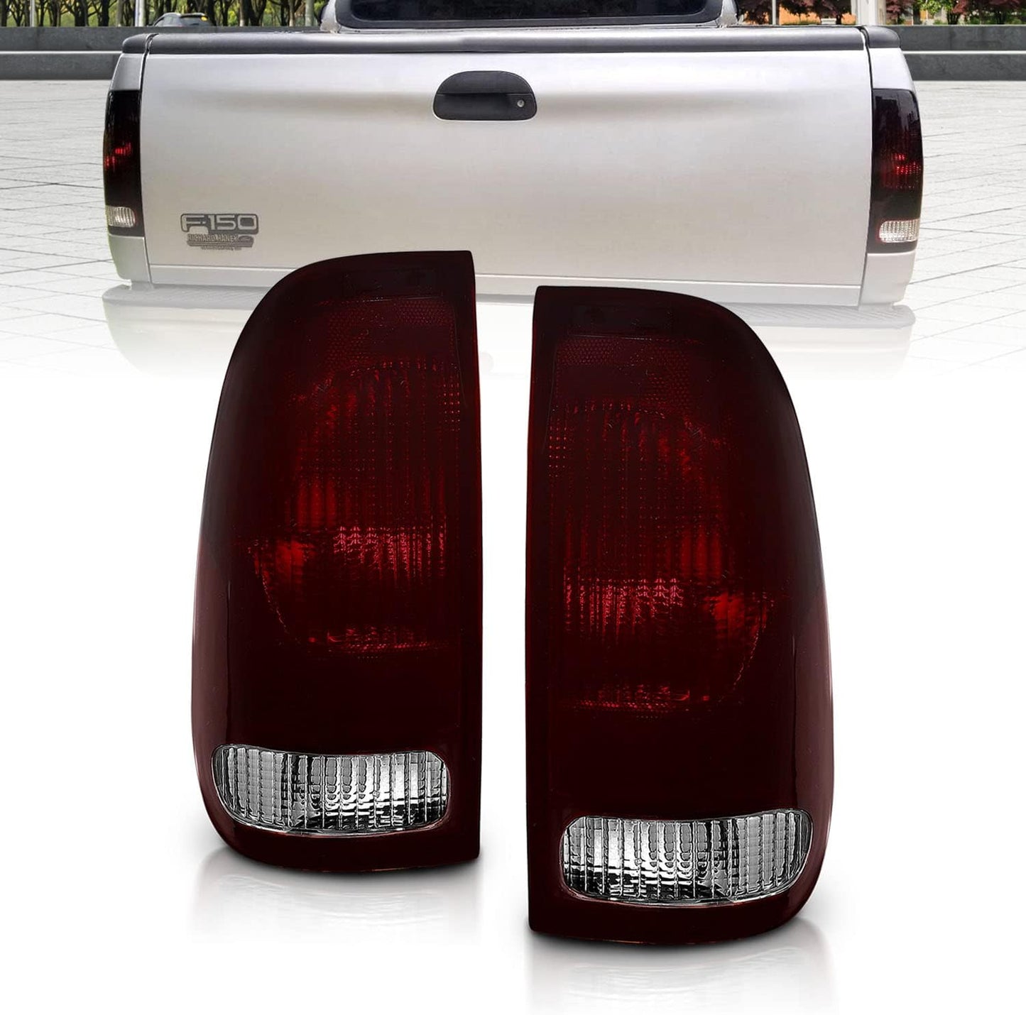 AmeriLite Smoke Red Taillights for Ford F-Series SuperDuty Models