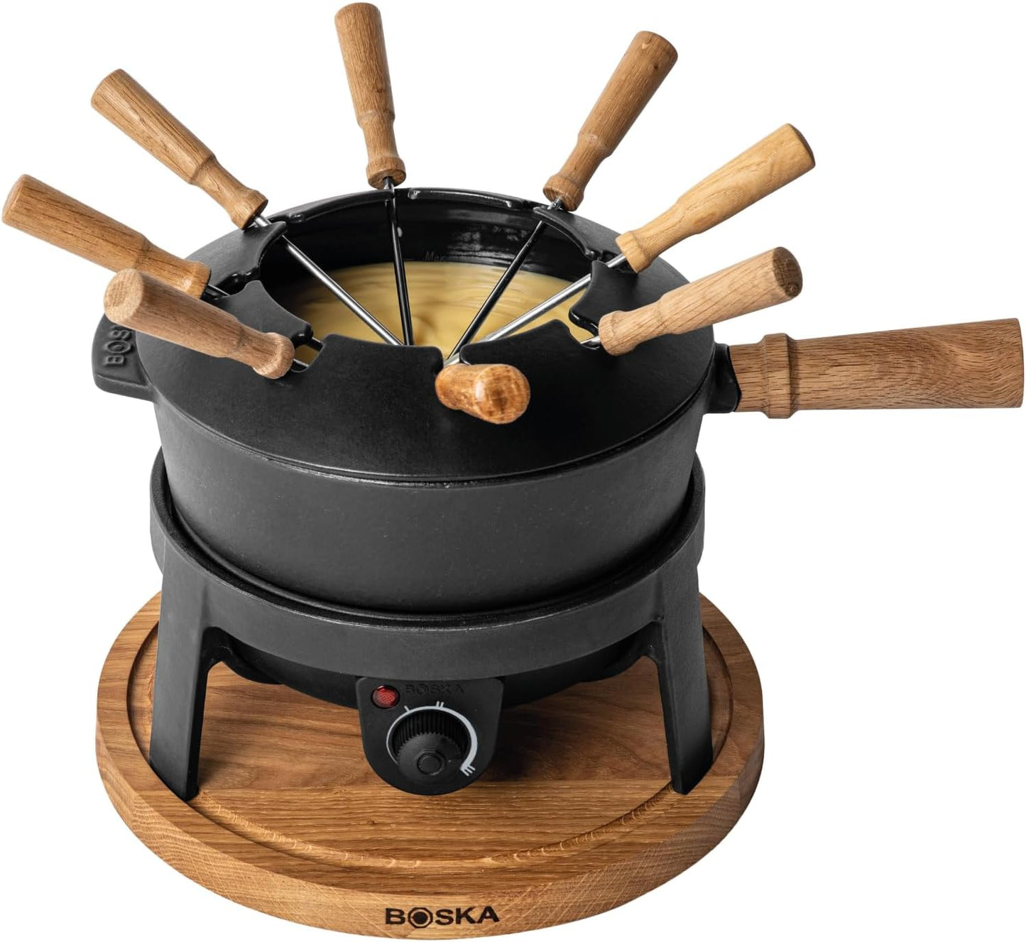 BOSKA Electric Fondue Set Pro for Cheese Chocolate and Broth