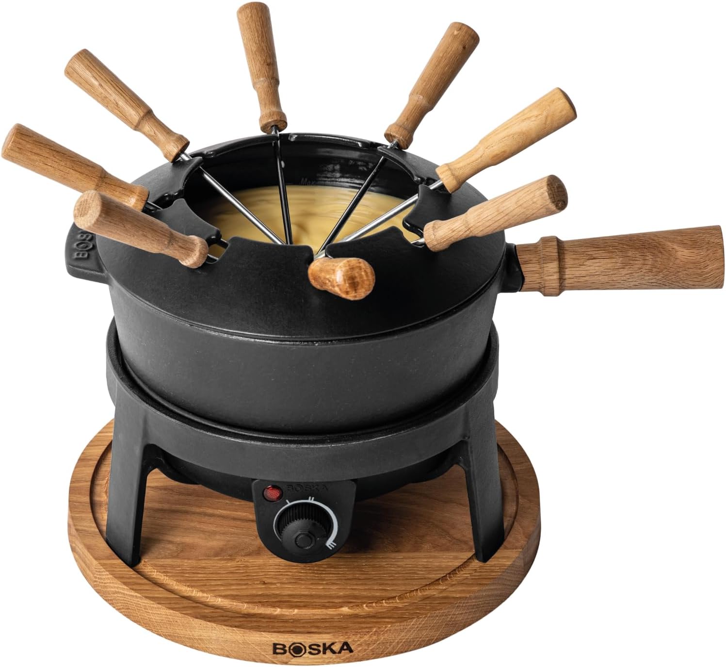 BOSKA Electric Fondue Set Pro for Cheese Chocolate and Broth