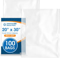 20 in x 30 in Open-End Flat Poly Bags 100 Count - Heavy Duty 2 Mil