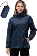 33,000ft Women's Packable Waterproof Rain Jacket - Lightweight Hooded