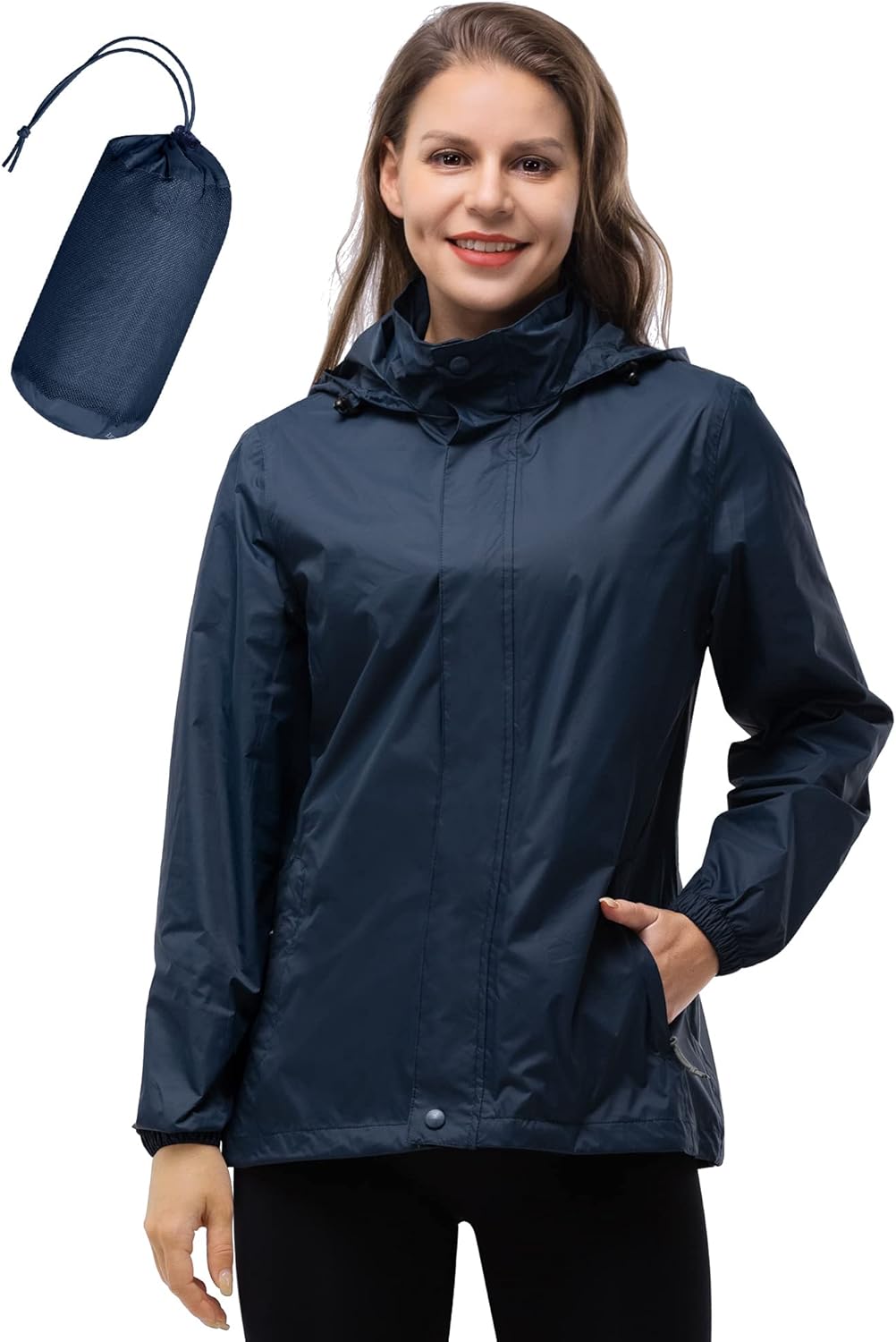 33,000ft Women's Rain Jacket Waterproof Lightweight Packable