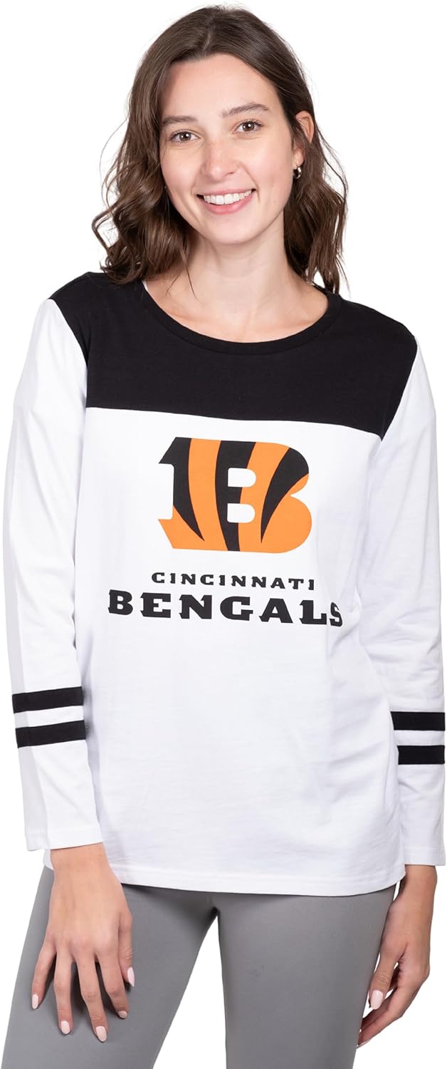 Ultra Game Women's NFL Official Super Soft Vintage Baseball T-Shirt
