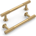 3.75 in (96mm) Champagne Bronze Cabinet Handles 10 Pack - Solid Zinc