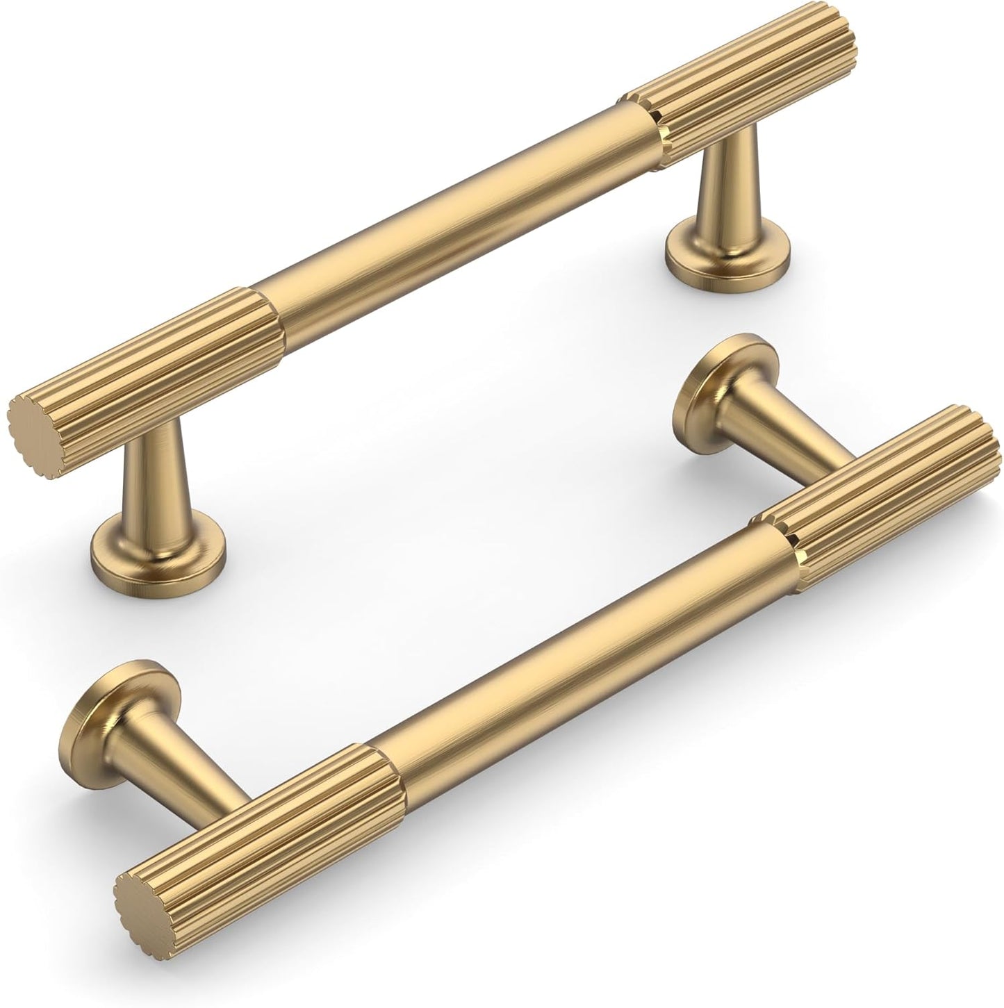 10 Pack 3.75 Inch Kitchen Cabinet Handles in Champagne Bronze