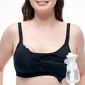 4-in-1 Hands-Free Pumping Bra for Moms - Cooling Fabric & Jelly-Strip