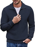 Men's Corduroy Quarter Zip Pullover Mock Neck - Comfortable Everyday