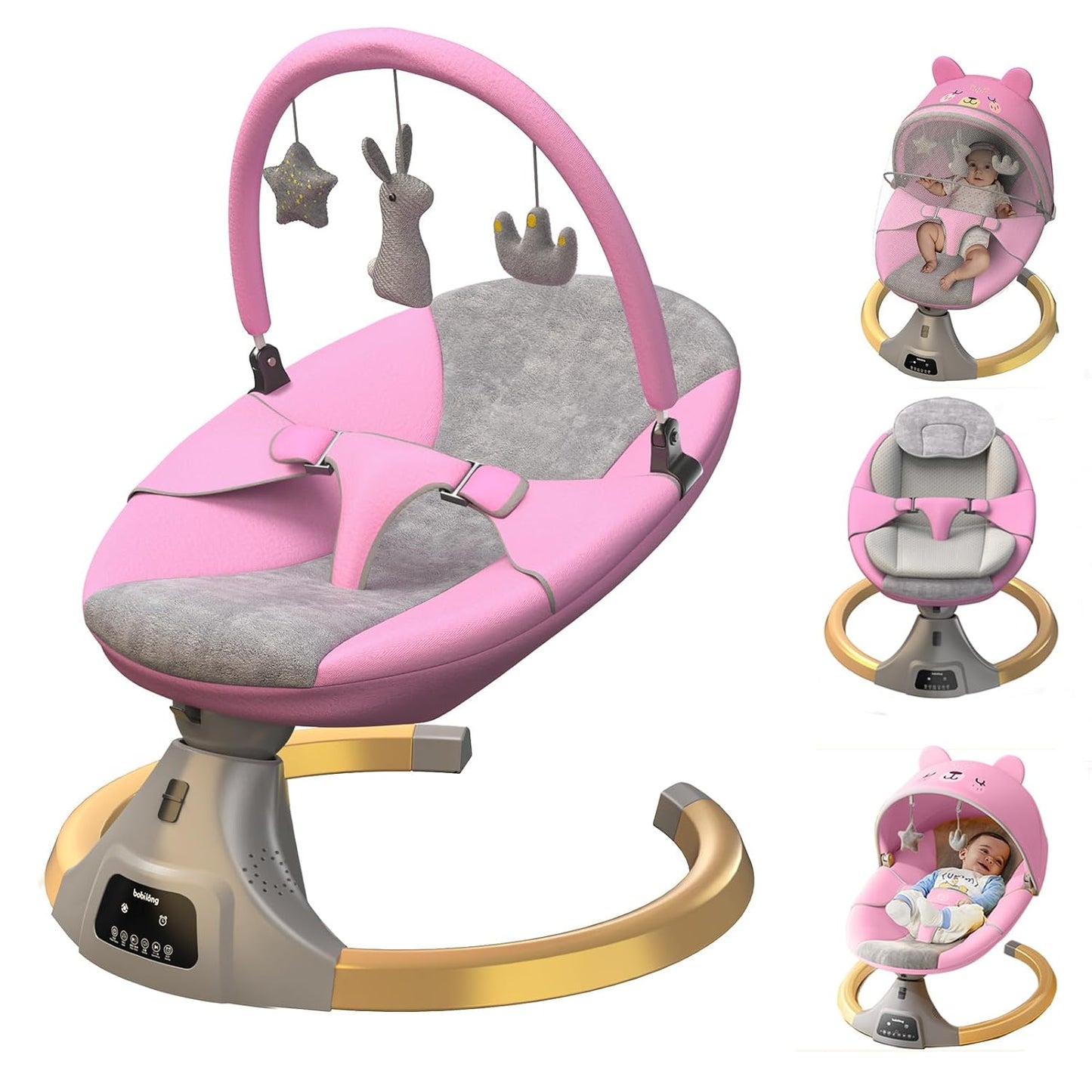 Electric Baby Swing | 12 Lullabies, 5 Speeds, Fitness Rack