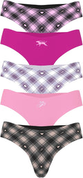 Victoria's Secret PINK No Show Thong Underwear 5-Pack - Seamless