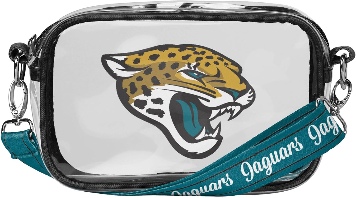 NFL Womens Team Logo Stripe Clear Crossbody Bag for Fans