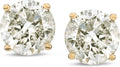 14K Gold Round-Cut Diamond Stud Earrings - Everyday Sparkle